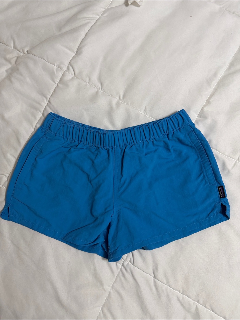 Patagonia Women's Bright Blue Athletic Shorts - Picture 1 of 5